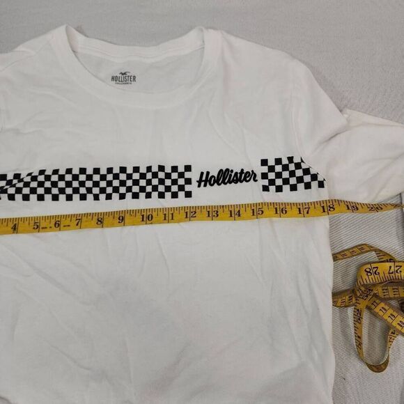 Hollister Size Medium White Long-Sleeve Cropped Tie W - Picture 4 of 6